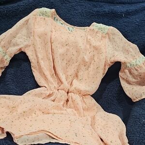 Charming Peach Kids Dress